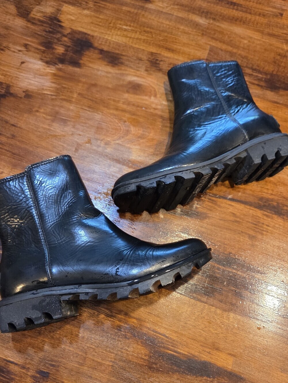 Sorel Boots Womens 6 Black Phoenix Zip Ankle Booties Leather Casual Preppy